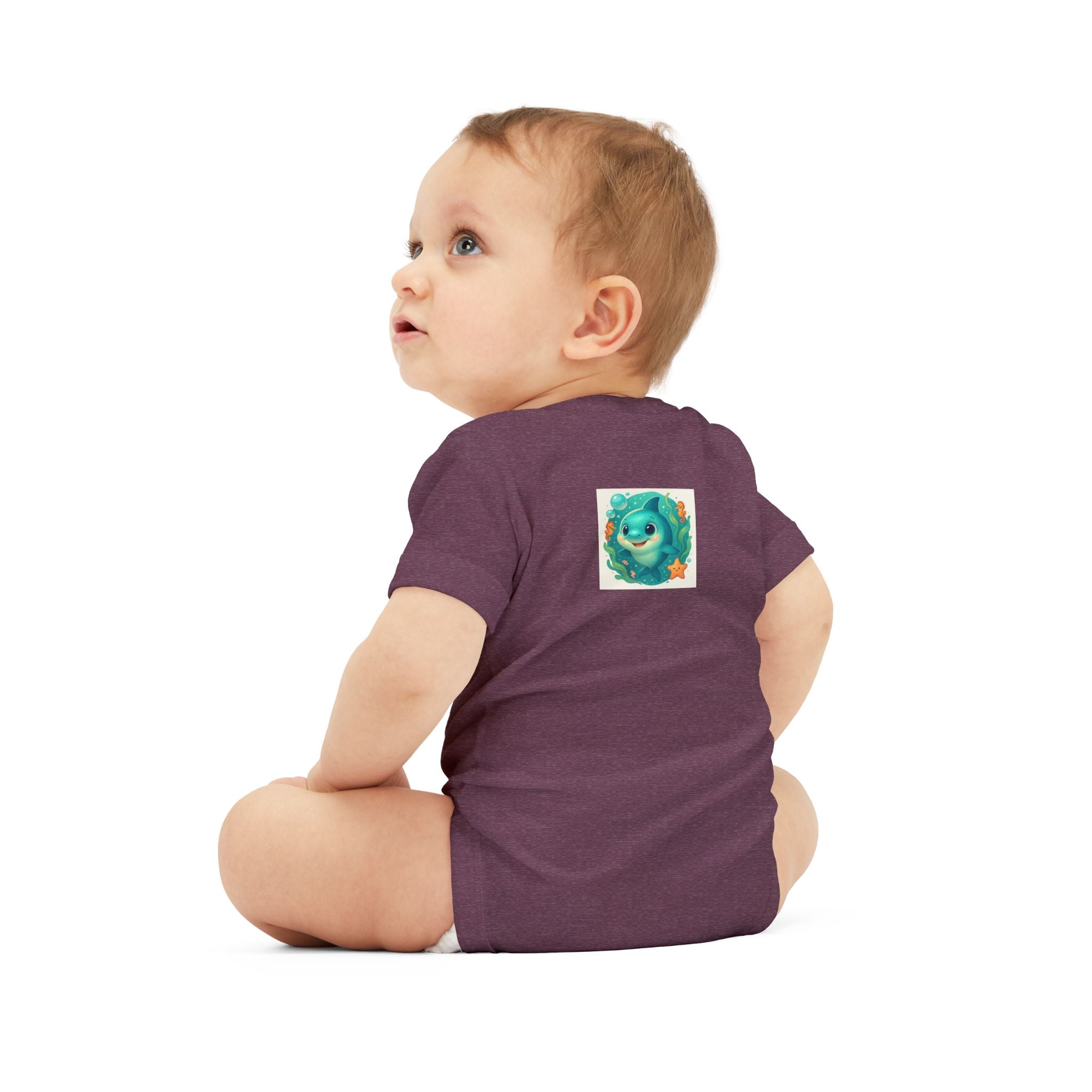 Baby Bodysuit with Cute Sea Monster Print — Infant One‑Piece Romper