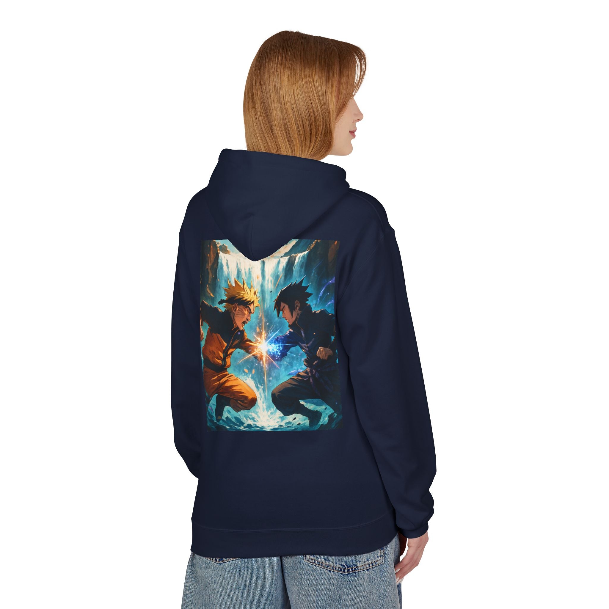 Anime Battle Hoodie — Naruto vs Sasuke Graphic Pullover