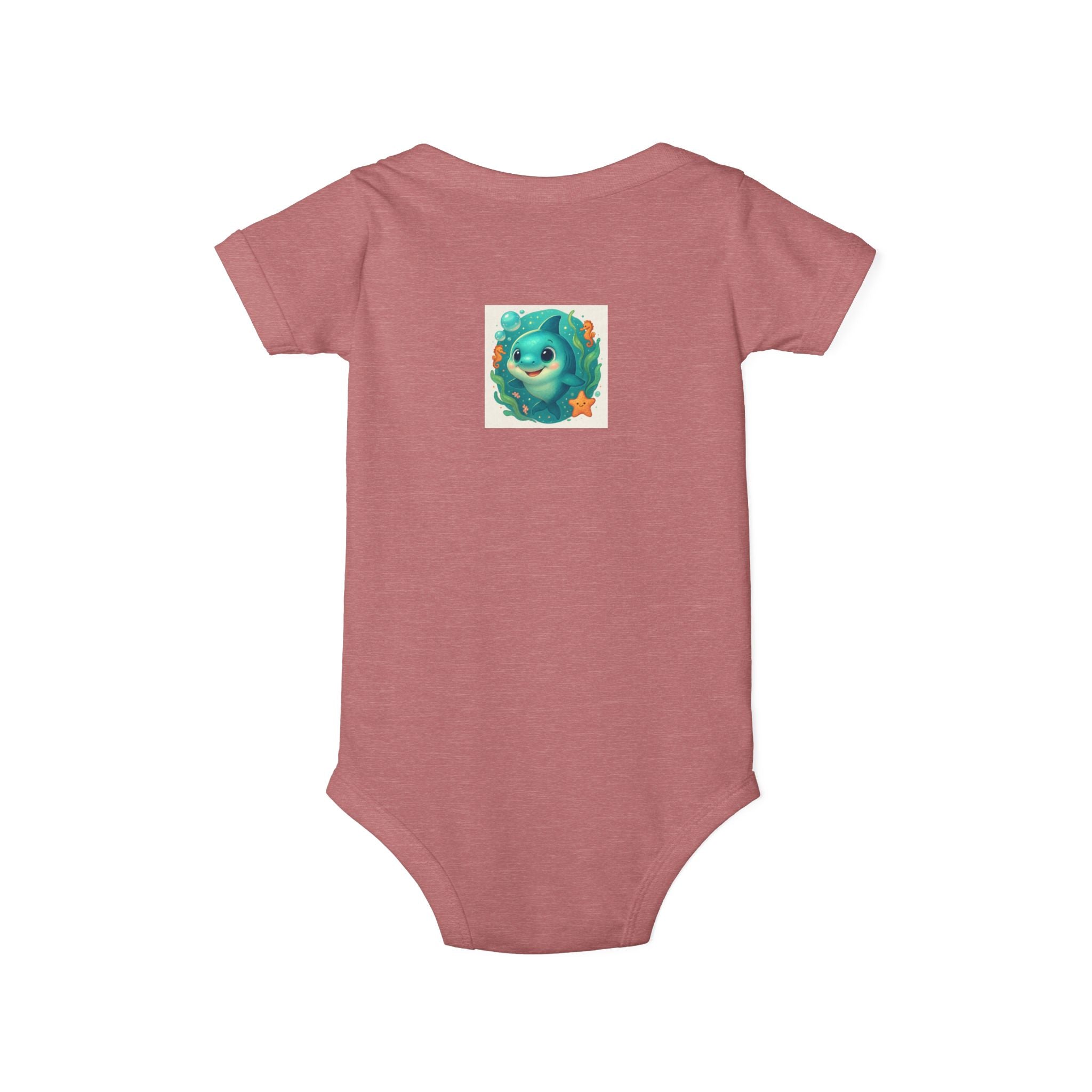 Baby Bodysuit with Cute Sea Monster Print — Infant One‑Piece Romper