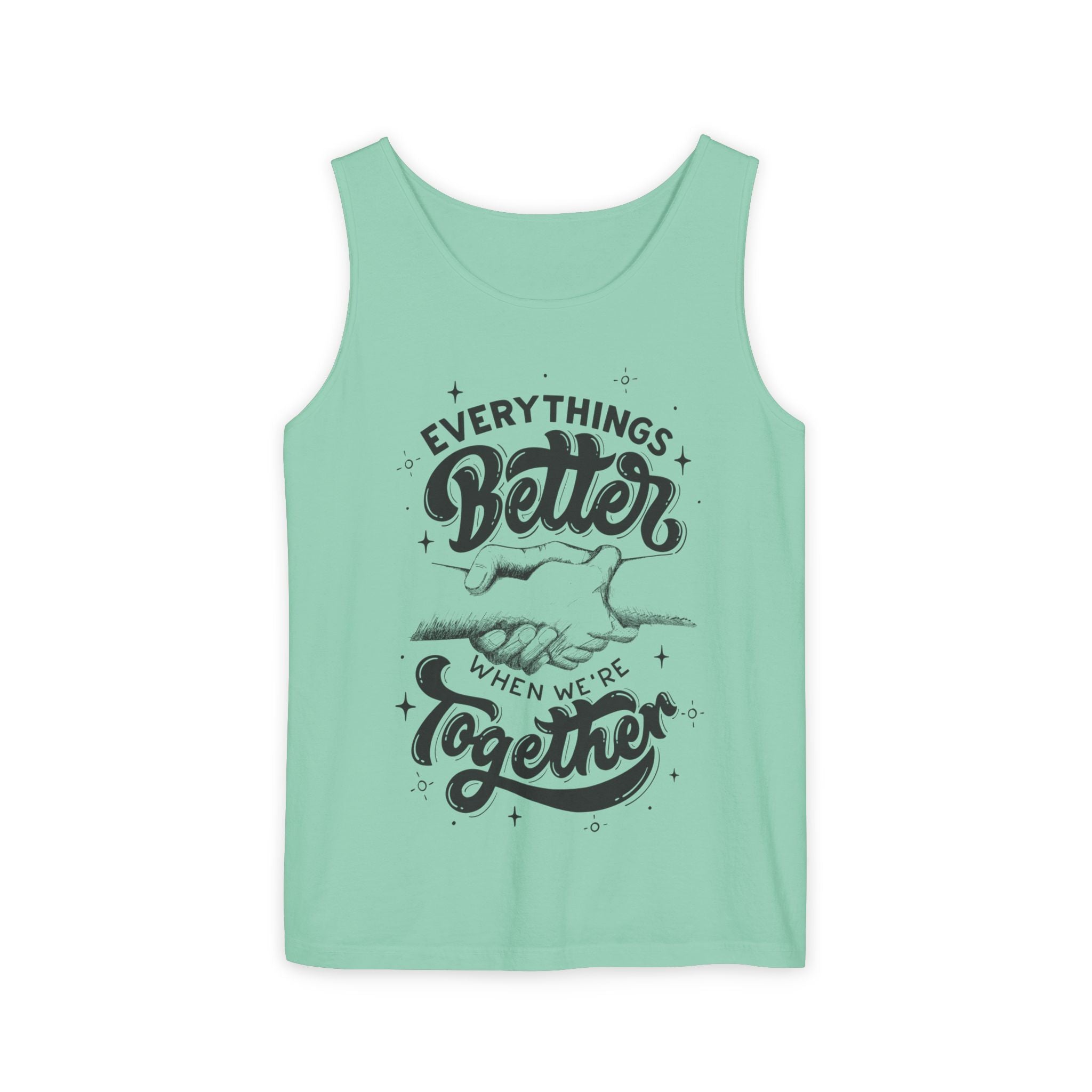 Everything's Better Together Tank Top — Handshake Friendship Graphic