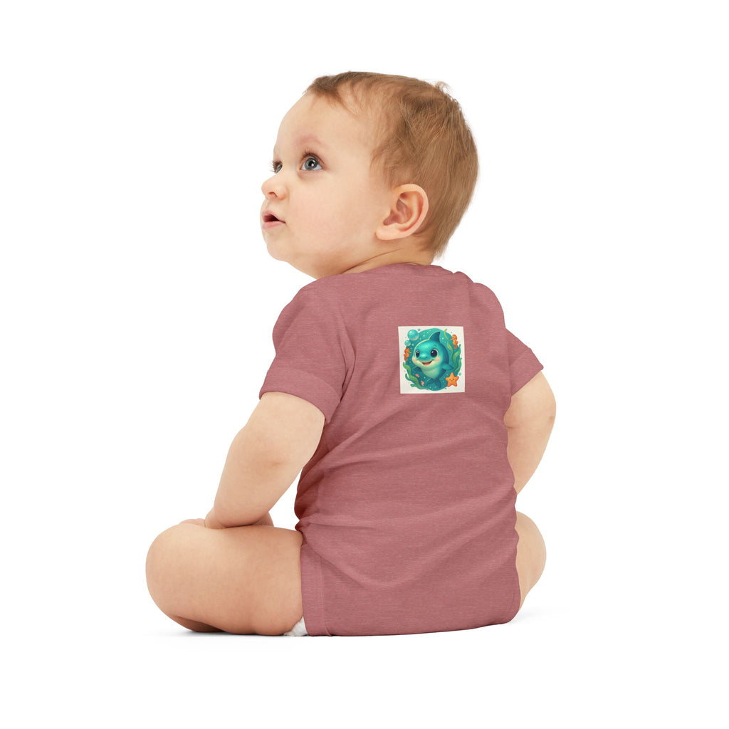 Baby Bodysuit with Cute Sea Monster Print — Infant One‑Piece Romper