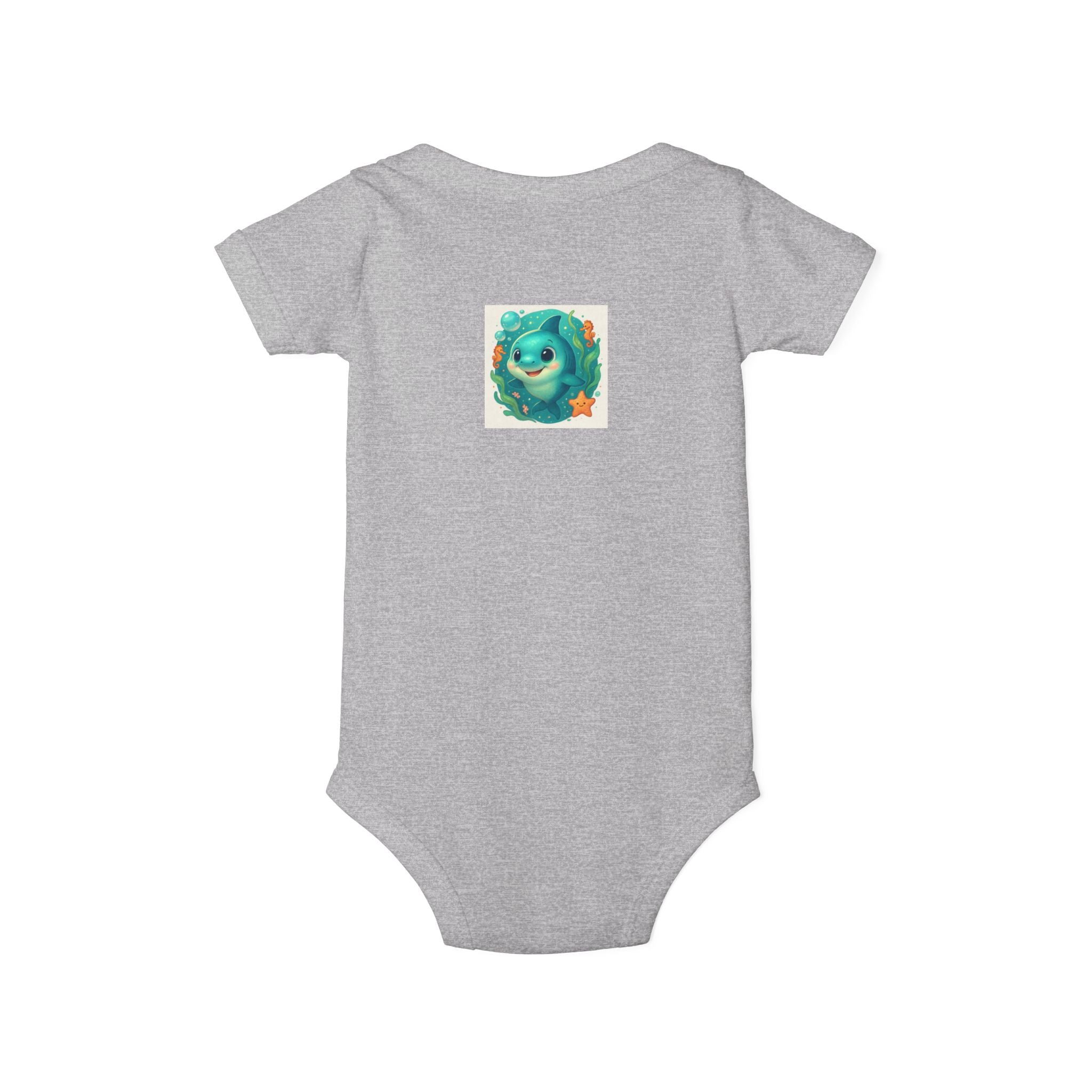 Baby Bodysuit with Cute Sea Monster Print — Infant One‑Piece Romper