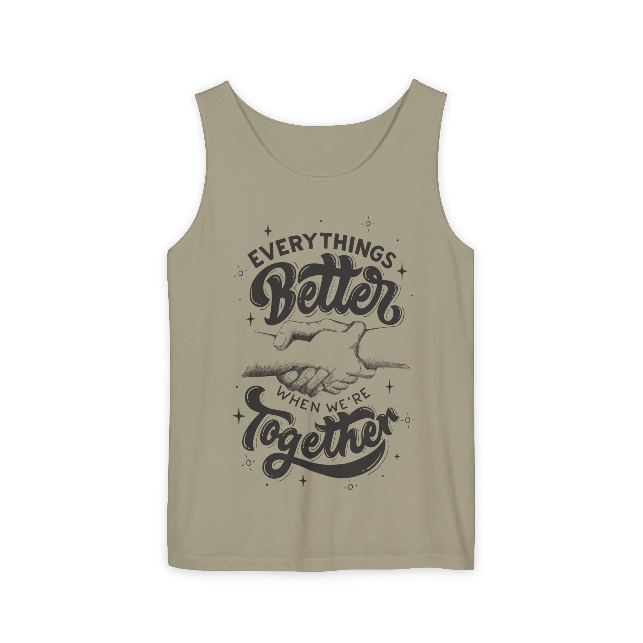 Everything's Better Together Tank Top — Handshake Friendship Graphic