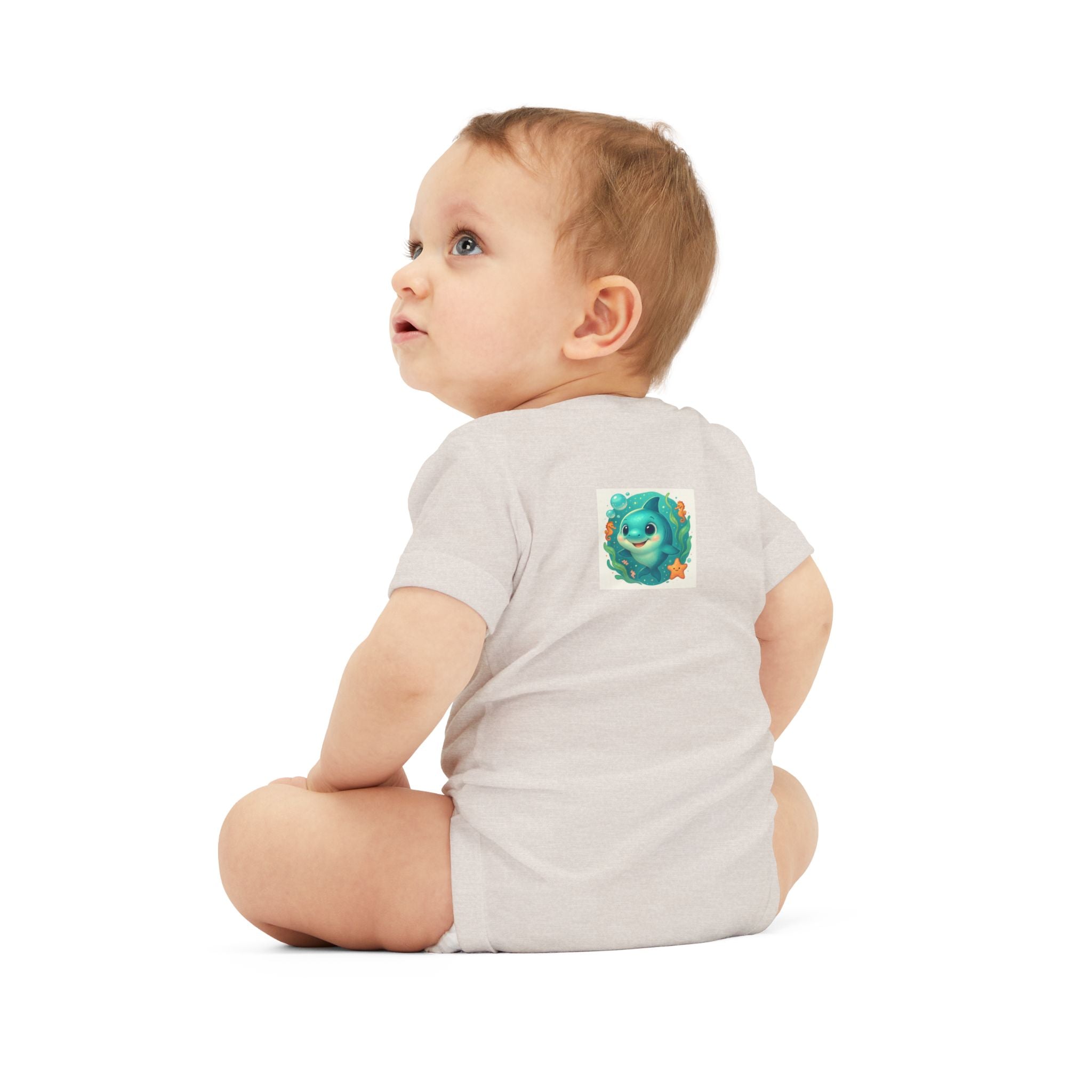 Baby Bodysuit with Cute Sea Monster Print — Infant One‑Piece Romper