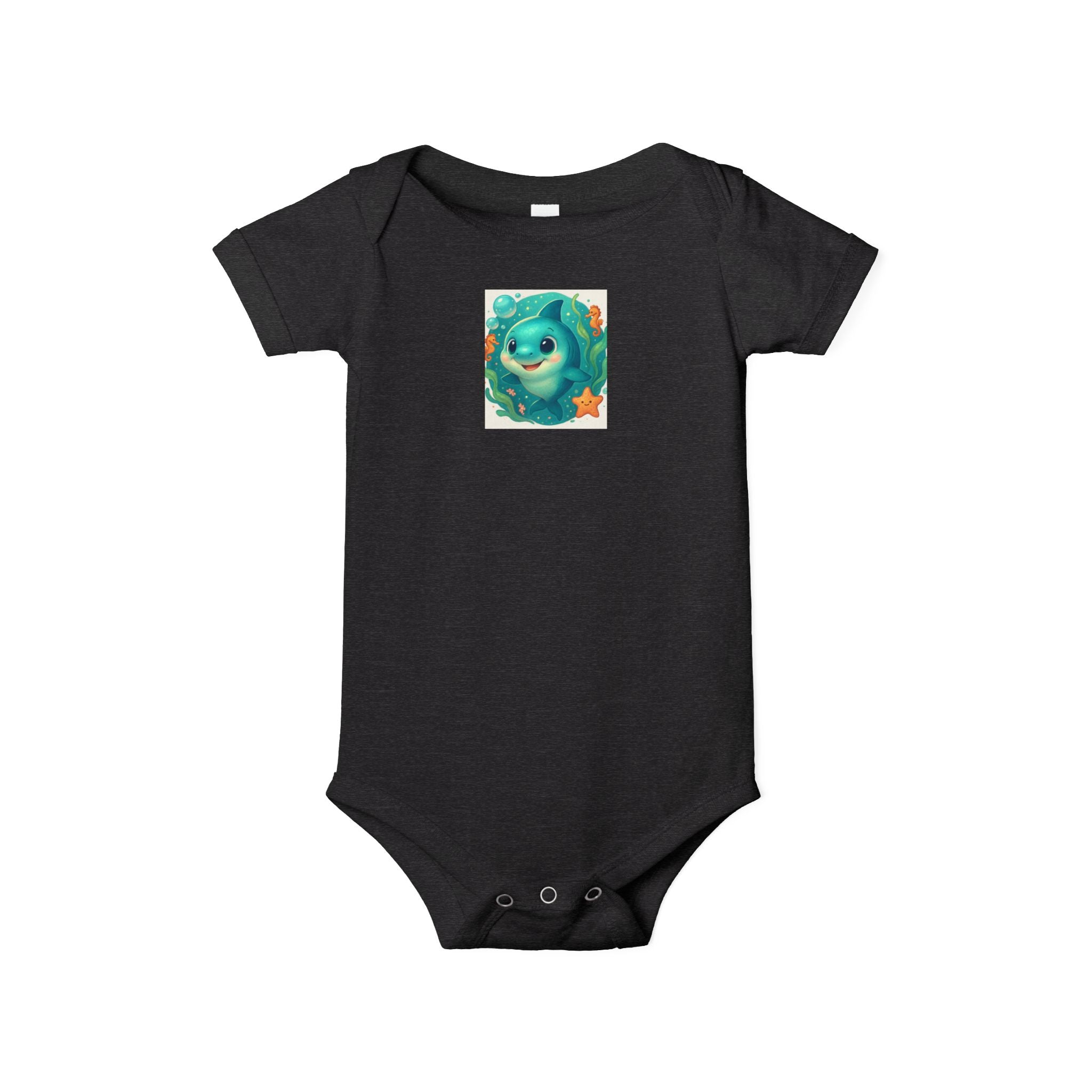 Baby Bodysuit with Cute Sea Monster Print — Infant One‑Piece Romper
