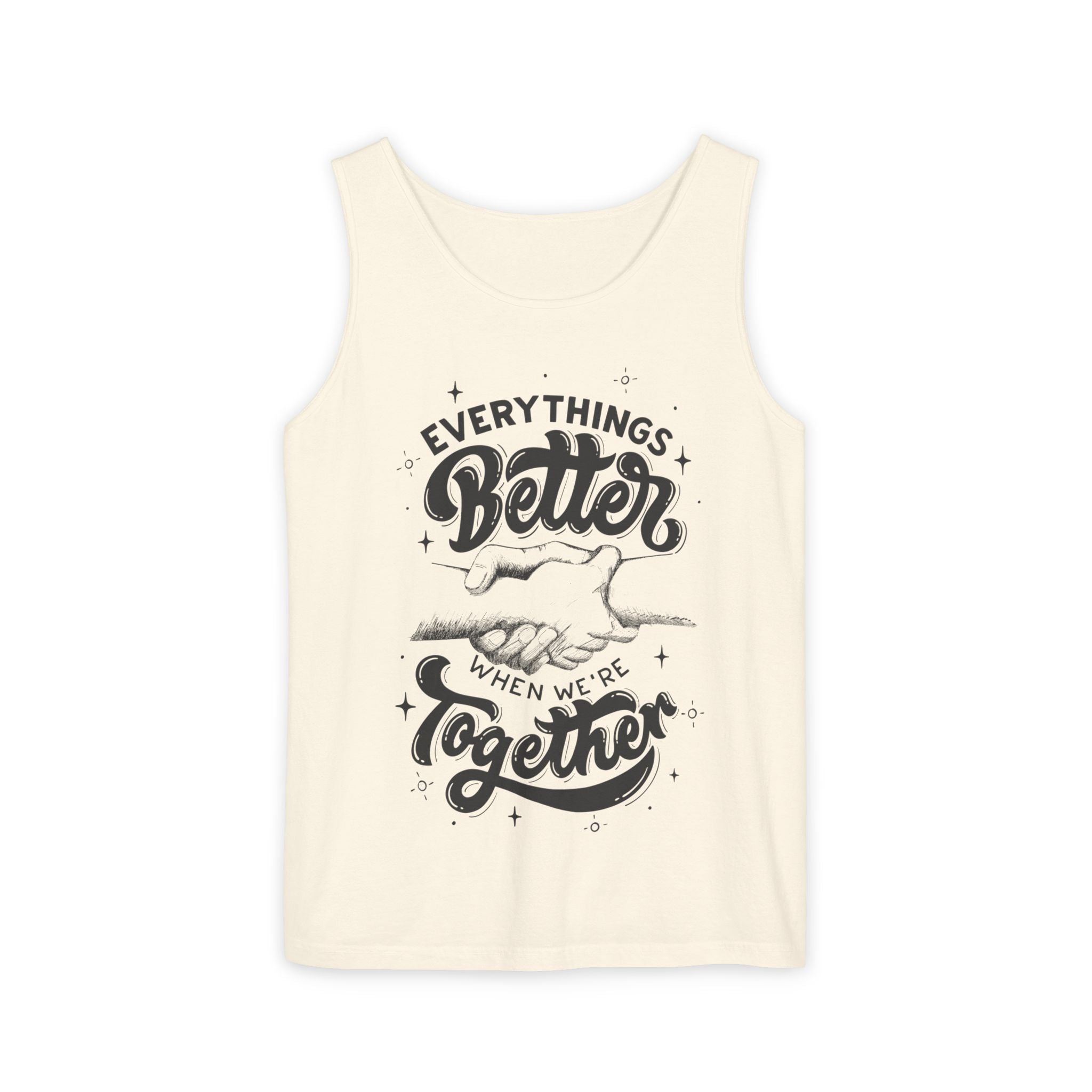 Everything's Better Together Tank Top — Handshake Friendship Graphic