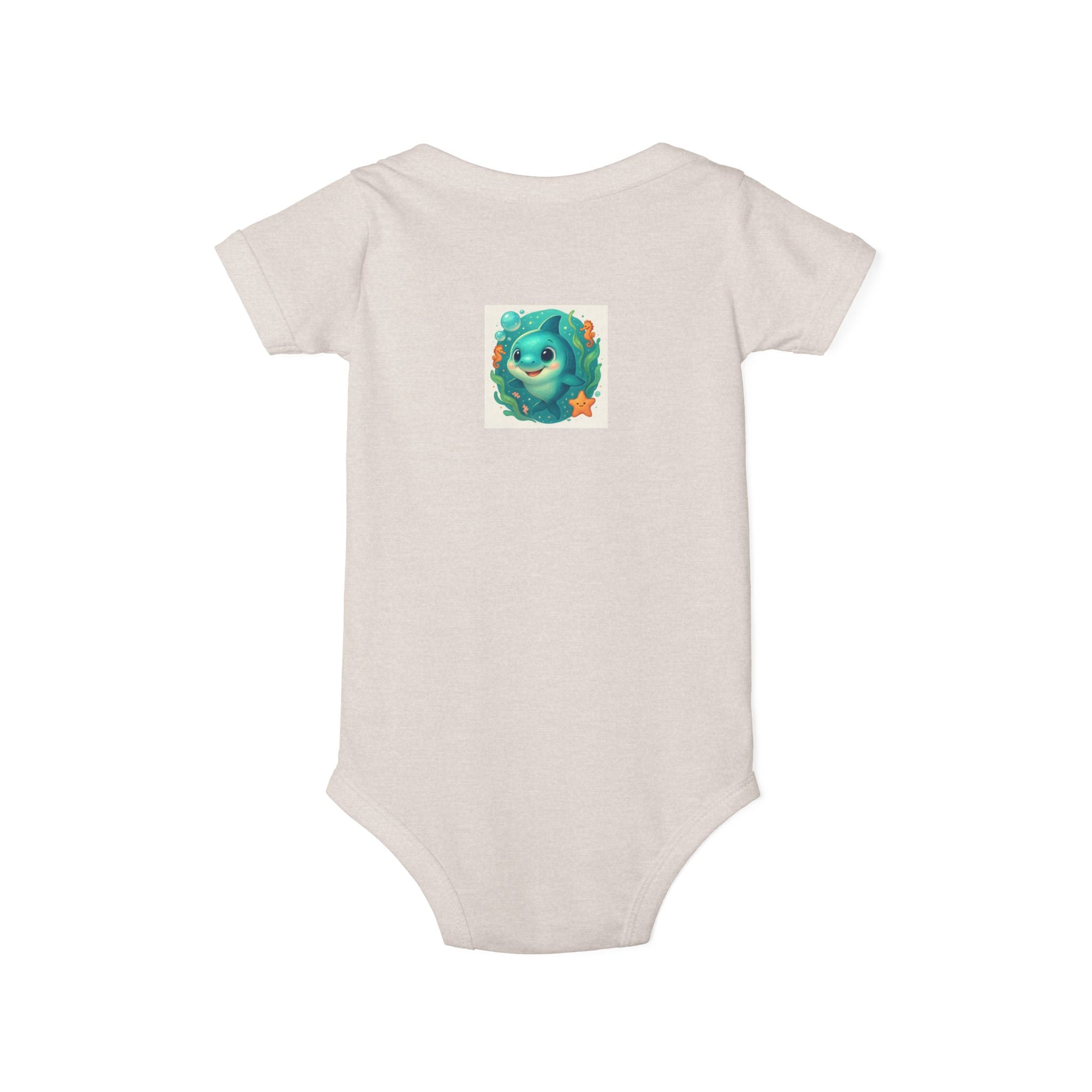 Baby Bodysuit with Cute Sea Monster Print — Infant One‑Piece Romper