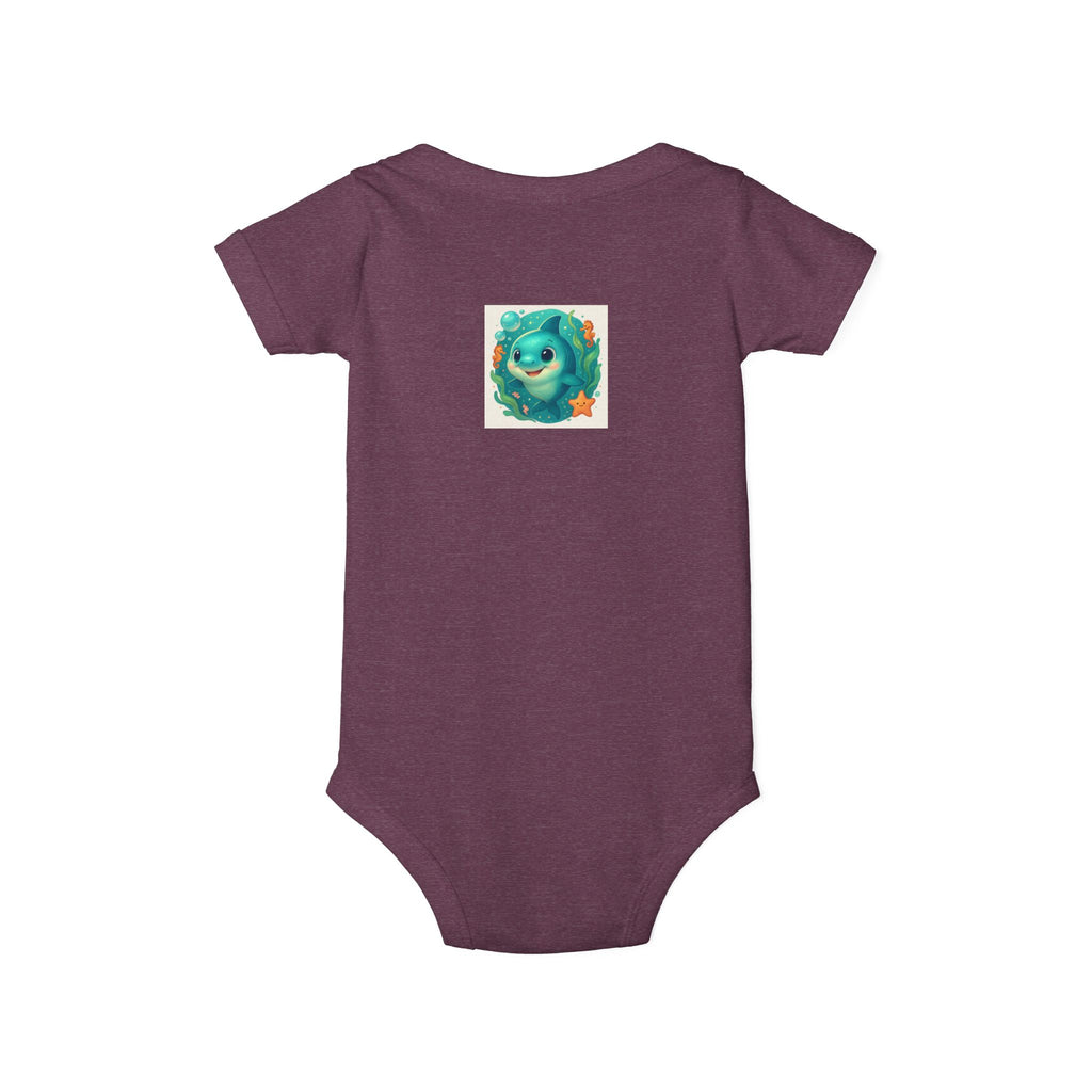 Baby Bodysuit with Cute Sea Monster Print — Infant One‑Piece Romper