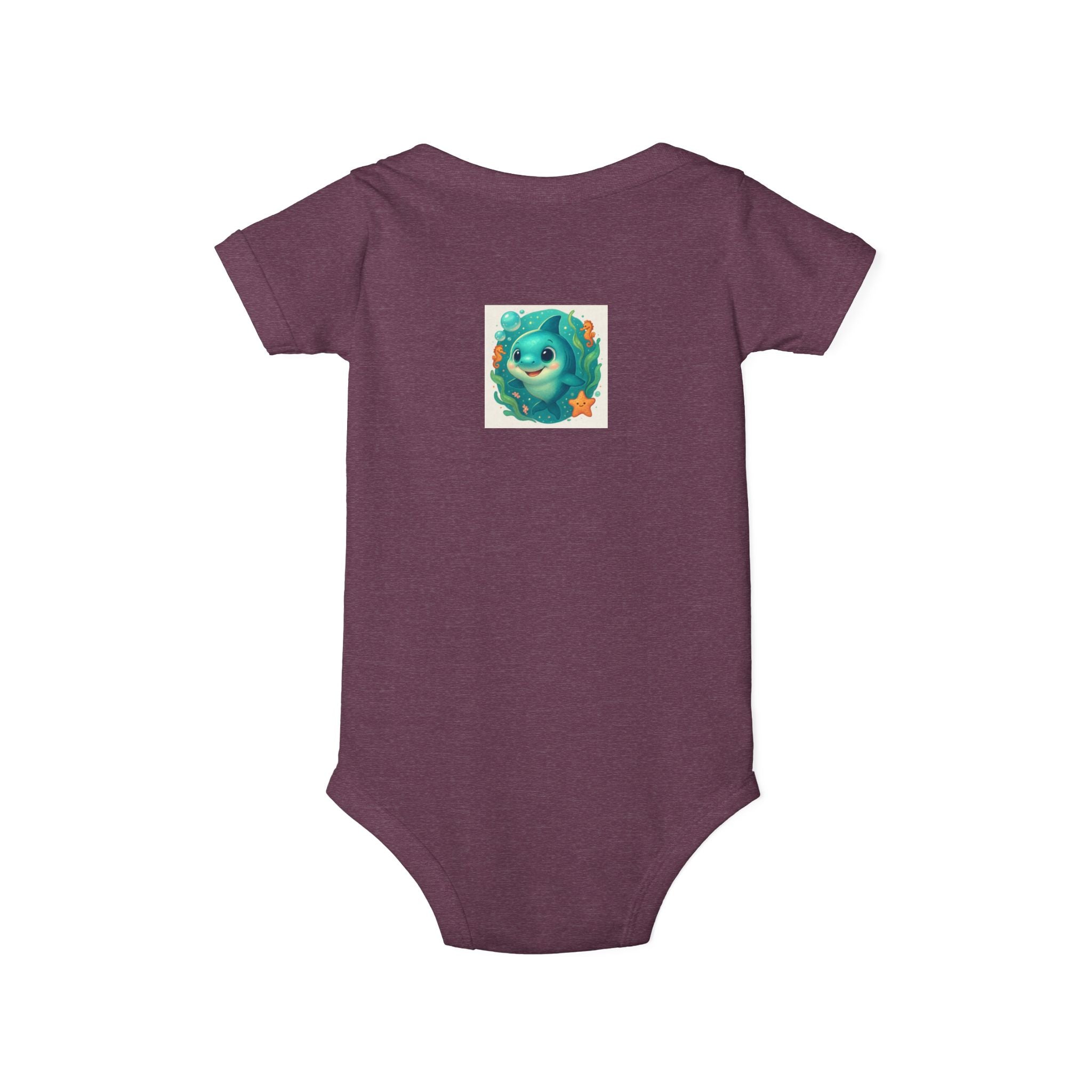 Baby Bodysuit with Cute Sea Monster Print — Infant One‑Piece Romper