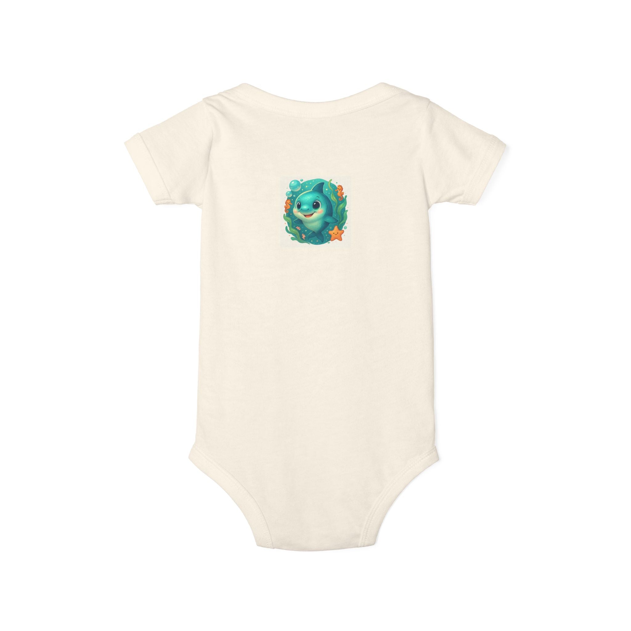 Baby Bodysuit with Cute Sea Monster Print — Infant One‑Piece Romper