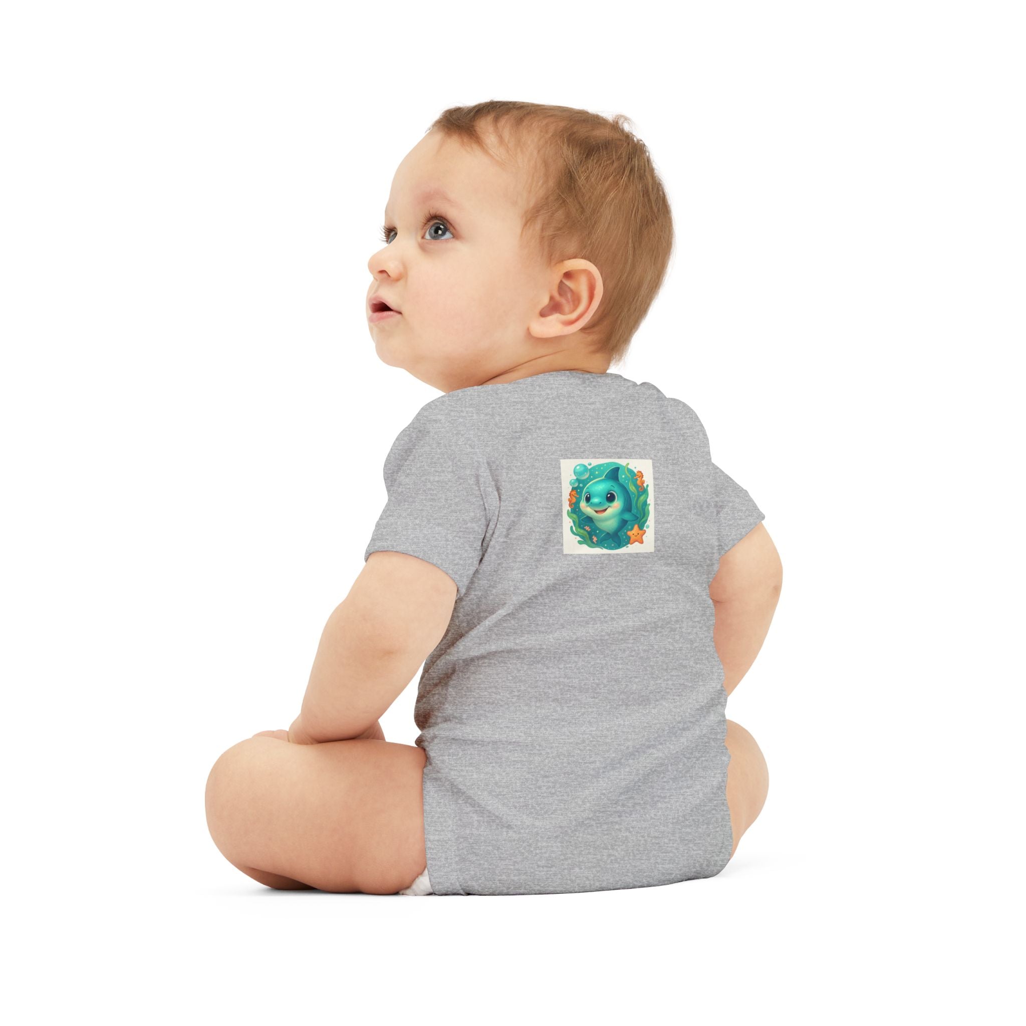 Baby Bodysuit with Cute Sea Monster Print — Infant One‑Piece Romper